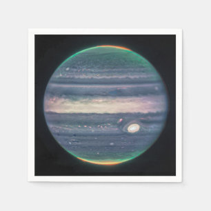 JWST-Bild des Planeten Jupiter in Infrarot Serviette