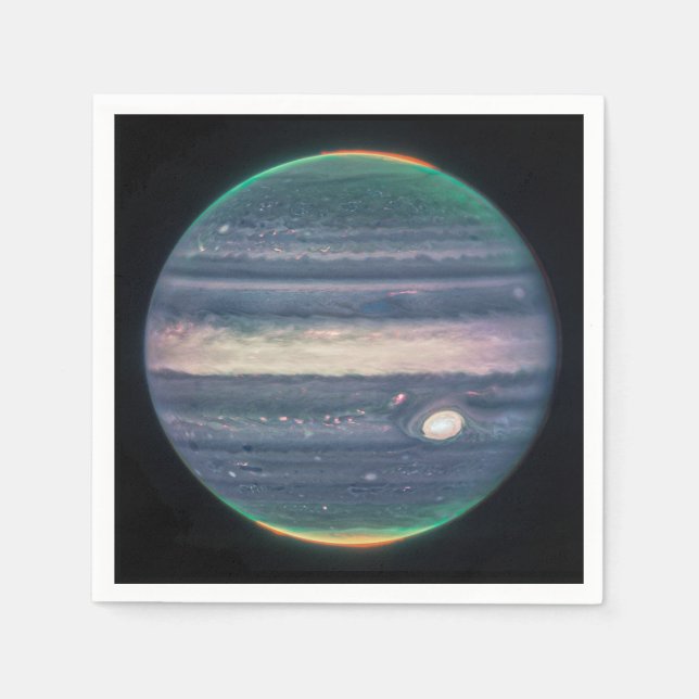 JWST-Bild des Planeten Jupiter in Infrarot Serviette (Vorderseite)