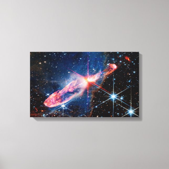 JWST Herbig-Haro 46/47 Active Forming Stars Leinwanddruck (Vorderseite)