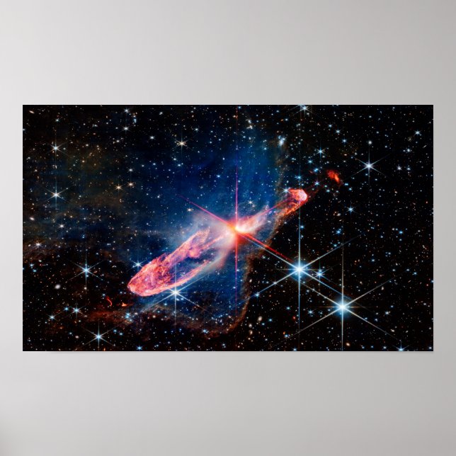 JWST Herbig-Haro 46/47 Active Forming Stars Poster (Vorne)