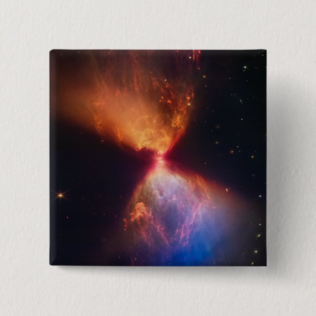 JWST Hourglass Protostar Formation Button (Vorderseite)