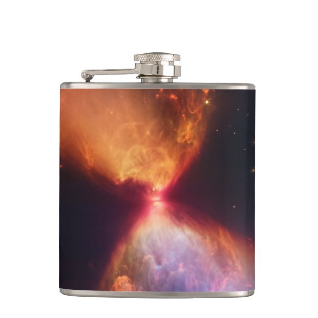 JWST Hourglass Protostar Formation Flachmann (Vorderseite)