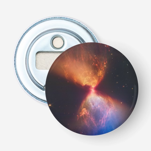 JWST Hourglass Protostar Formation Flaschenöffner (Vorderseite)