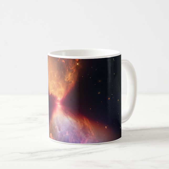 JWST Hourglass Protostar Formation Kaffeetasse (VorderseiteRechts)