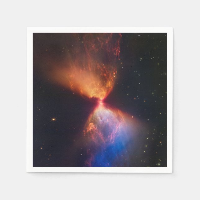 JWST Hourglass Protostar Formation Serviette (Vorderseite)