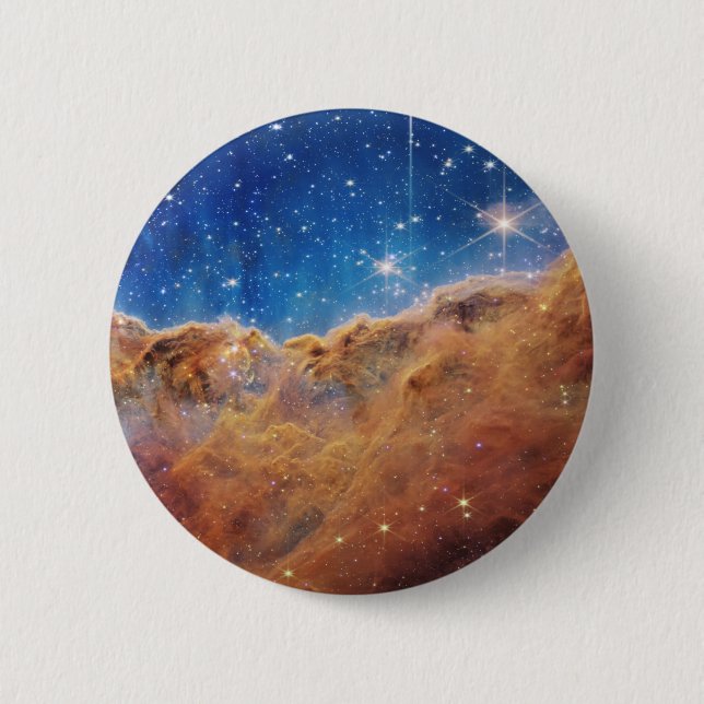 JWST James Webb Space Telescope Cosmic Cliffs Button (Vorderseite)