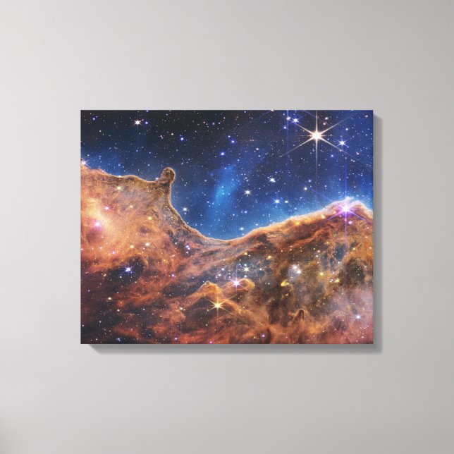 JWST James Webb Space Telescope Cosmic Cliffs Show Leinwanddruck (Vorderseite)