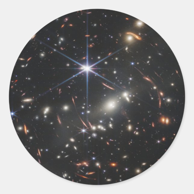 JWST James Webb Space Telescope Erstes Bild Runder Aufkleber (Vorderseite)