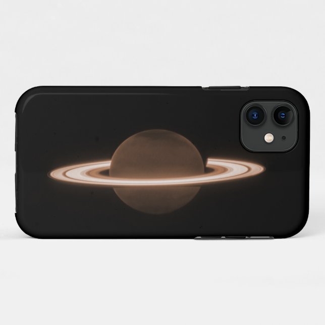 JWST James Webb Space Telescope Saturn Infrared Case-Mate iPhone Hülle (Rückseite (Horizontal))
