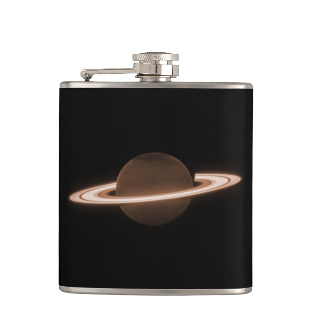 JWST James Webb Space Telescope Saturn Infrared Flachmann (Vorderseite)