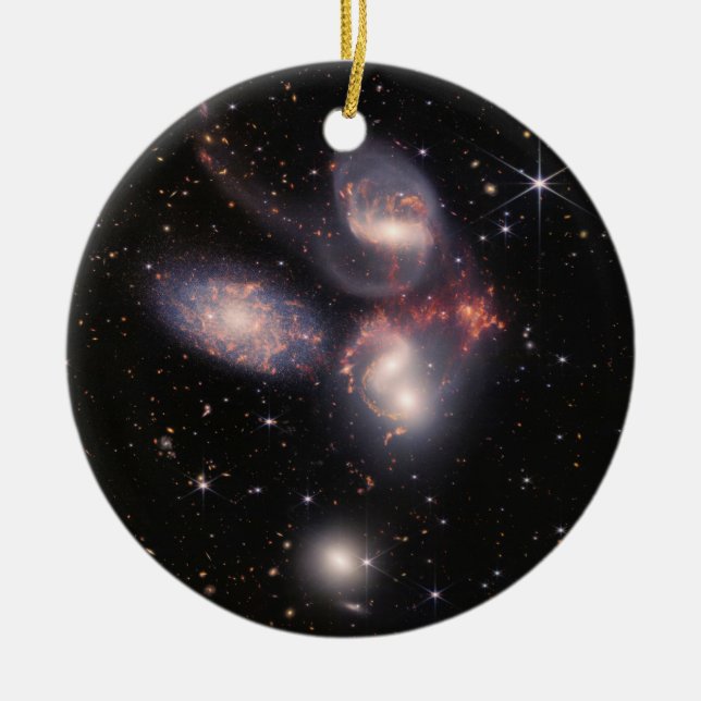 JWST James Webb Space Telescope Stephan’s Quintet Keramik Ornament (Vorne)