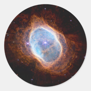 JWST James Webb Telescope Southern Ring Nebula Runder Aufkleber