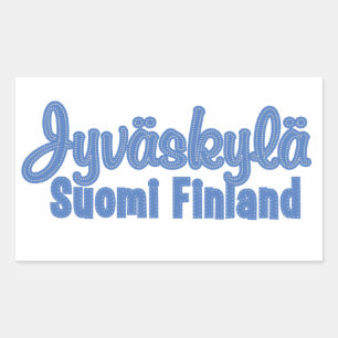 JYVÄSKYLÄ Finnland Zollaufkleber Rechteckiger Aufkleber