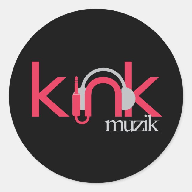 K1nkMuzik-Aufkleber Runder Aufkleber (Vorderseite)