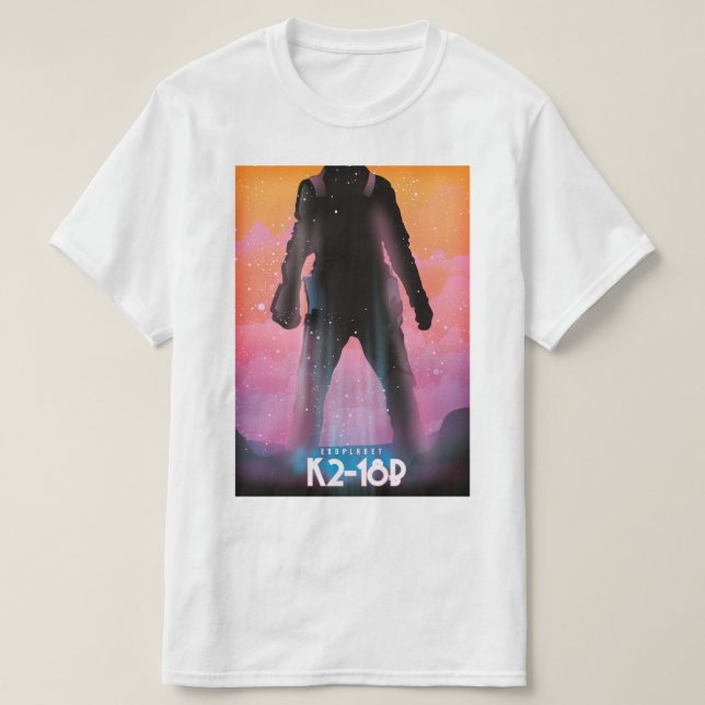 K2-18b Exoplanet Space Art T-Shirt (Design vorne)