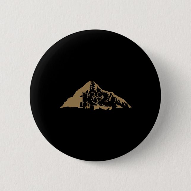 K2 - Bergsteigen Felsenkletterer Everest-Tee  Button (Vorderseite)