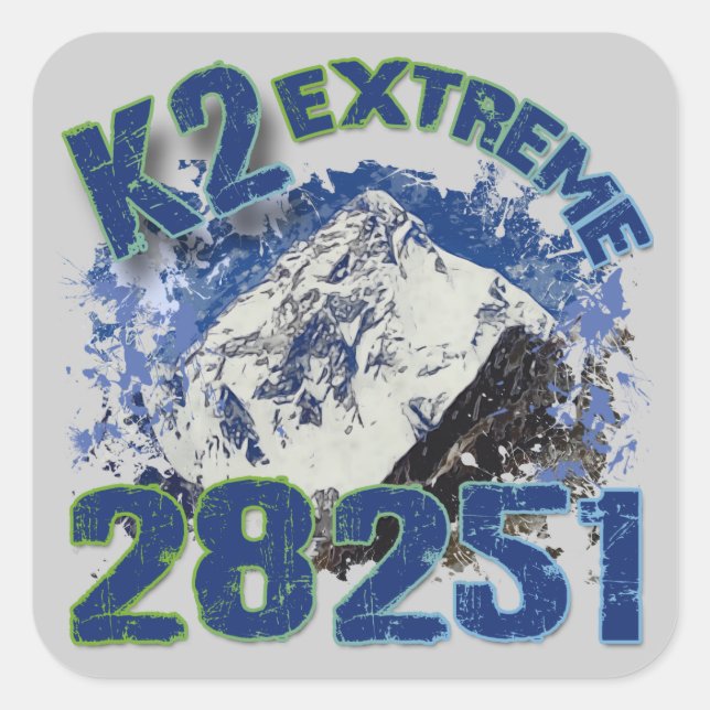 K2 Extreme 28251 Quadratischer Aufkleber (Vorderseite)