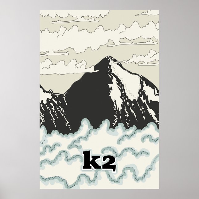 K2 Mountain Travel Poster (Vorne)