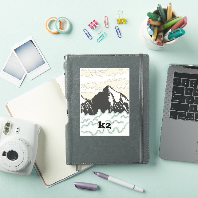 K2 Mountain Travel Poster Aufkleber (iPad Hülle)
