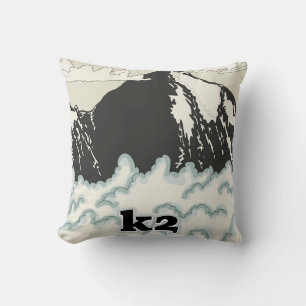 K2 Mountain Travel Poster Kissen