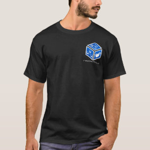 K5K blauer Würfel mit IHREM NAMEN auf der Front T-Shirt