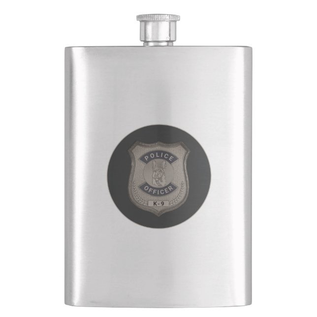 K9-Beamten-Flasche Flachmann (Vorderseite)