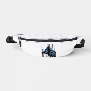 K9 Deutsche Schäferpolizei Dog Thin Blue Line Flag Bauchtasche