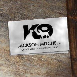 K9 Dog Trainer - Canine Behaviorist Business Card Visitenkarte