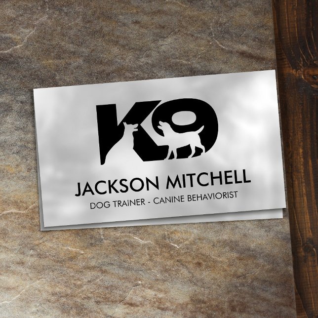 K9 Dog Trainer - Canine Behaviorist Business Card Visitenkarte (Von Creator hochgeladen)
