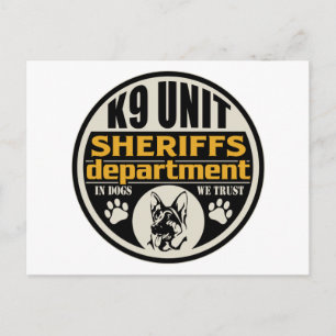 K9-Einheit des Sheriff-Departments Postkarte