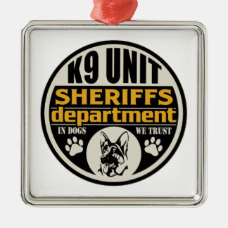 K9-Einheit des Sheriff-Departments Silbernes Ornament