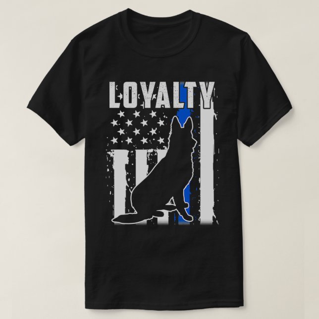 K9 Polizei Hundeeinheit Deutscher Schäferhund Loya T-Shirt (Design vorne)