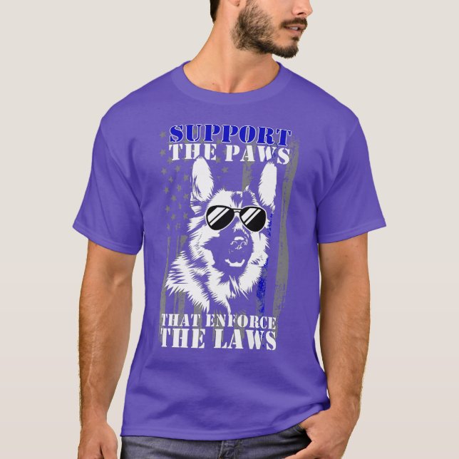 K9 Polizei Hundeeinheit Deutscher Schäferhund Präm T-Shirt (Vorderseite)