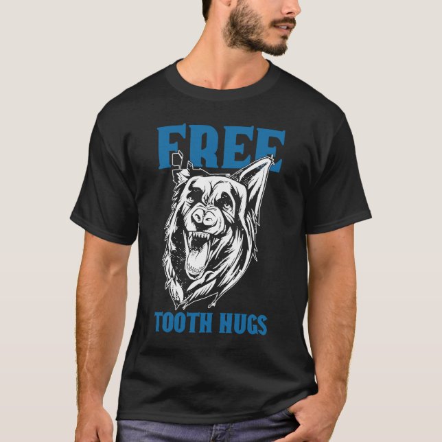 K9 Polizei Hundeschleife für Freizettel K9 Polizei T-Shirt (Vorderseite)