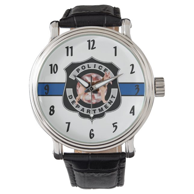 K9 Polizei- und Strafverfolgungsbeamte Armbanduhr (Vorderseite)