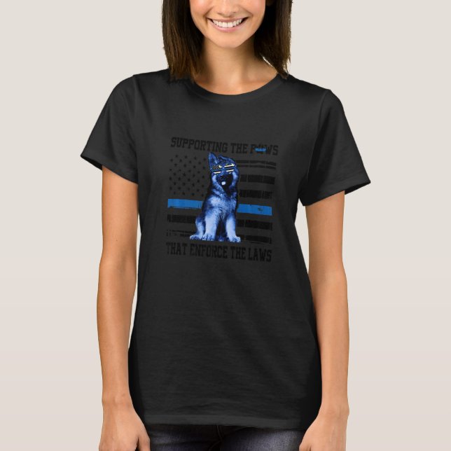 K9 Polizeibeamte unterstützen Pfade, die ENF unter T-Shirt (Vorderseite)