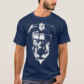 K9 Polizeibeamter mit Hut T-Shirt
