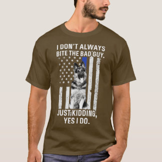 K9 Polizeichef German Shepherd Funny Thin Blue T-Shirt