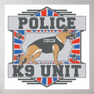 K9 Polizeiwache Deutscher Hirte Poster