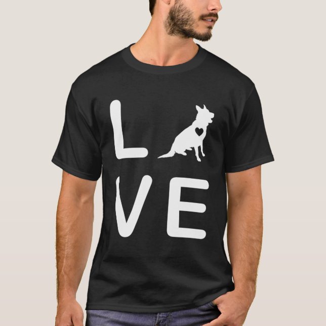 K9 Services German Shepherd Rescue Liebe T-Shirt (Vorderseite)