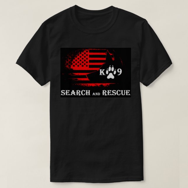 K9 Suche und Rettung 2 T-Shirt (Design vorne)