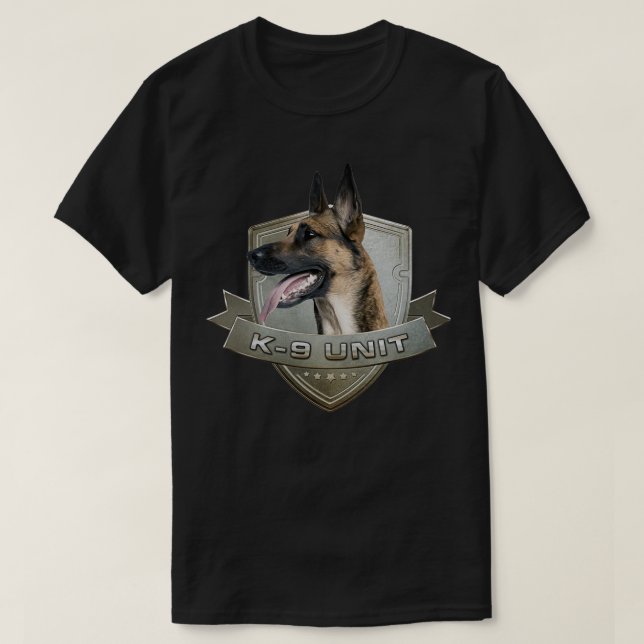 K9 Unit Malinois Belgischer Hirte Mechelaar T-Shirt (Design vorne)