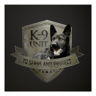 K-9 Einheit - Polizei-Einheits-Schäferhund Poster