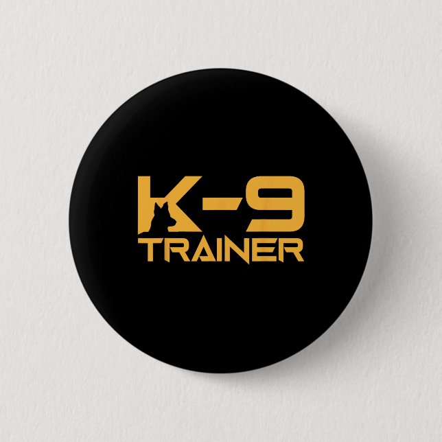 K-9 K9 Dog Handler Trainer Polizeischutz Hallowage Button (Vorderseite)