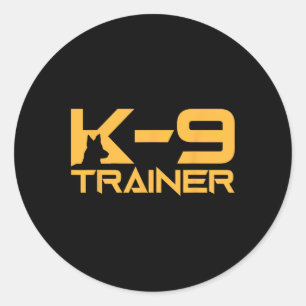 K-9 K9 Dog Handler Trainer Polizeischutz Hallowage Runder Aufkleber