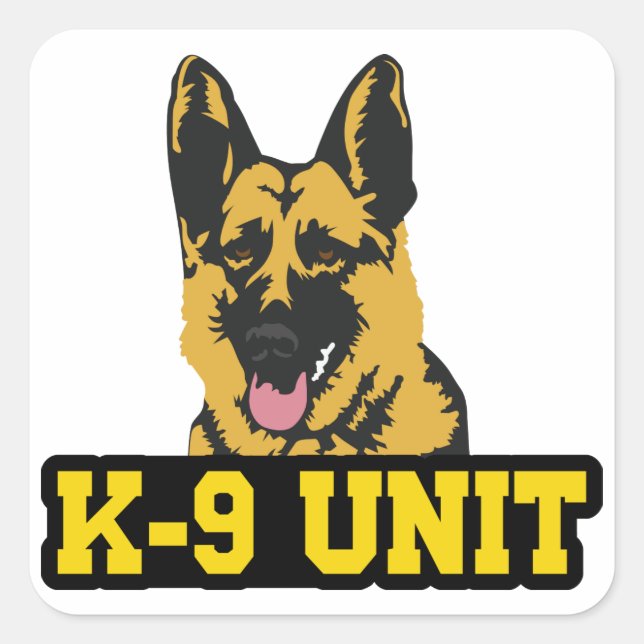 K-9 QUADRATISCHER AUFKLEBER (Vorderseite)