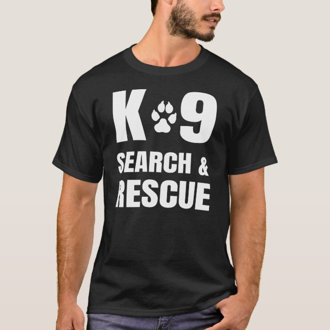 K-9 Such- und Rettungseinheit K9 SAR Hund Handler T-Shirt (Vorderseite)