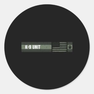 K-9 Unit Distressed American Flag K9 Runder Aufkleber