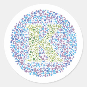 ‚K‘-Augenprüfbuchstabe Runder Aufkleber