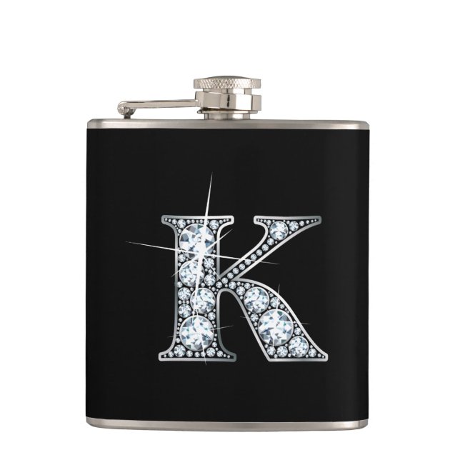 K "Diamond Bling"-Flasche Flachmann (Vorderseite)